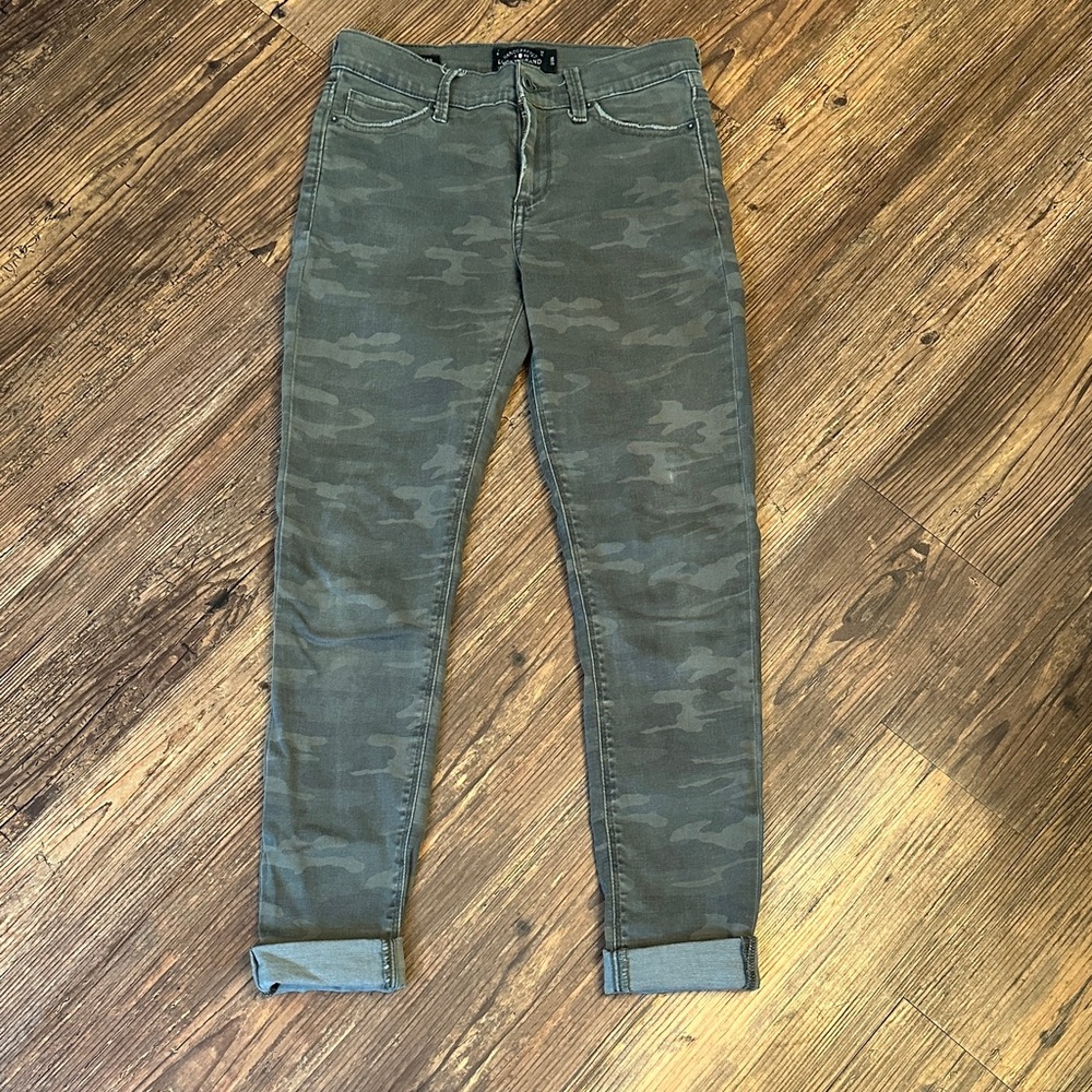 Lucky Brand Olive Camo Skinny Jeans
